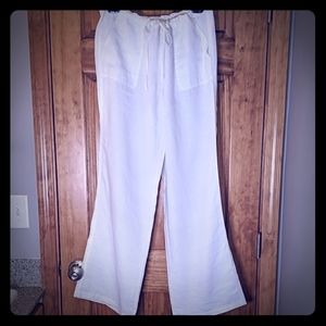 Victoria secret white linen pants